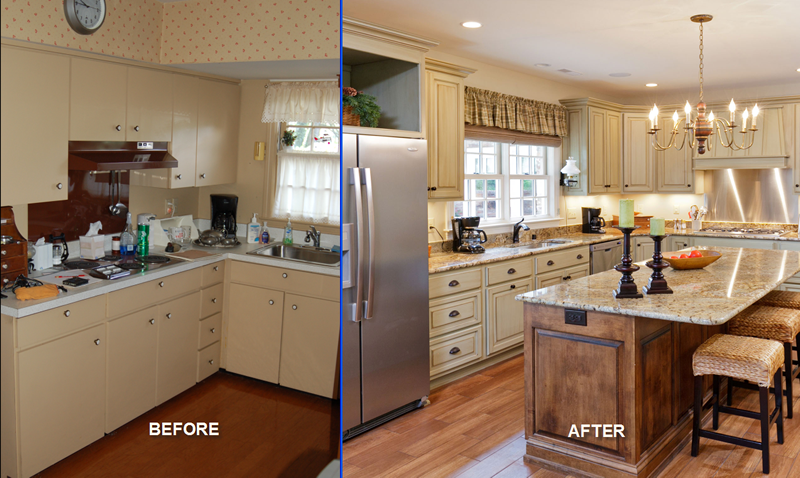 Before & after kitchen renovation